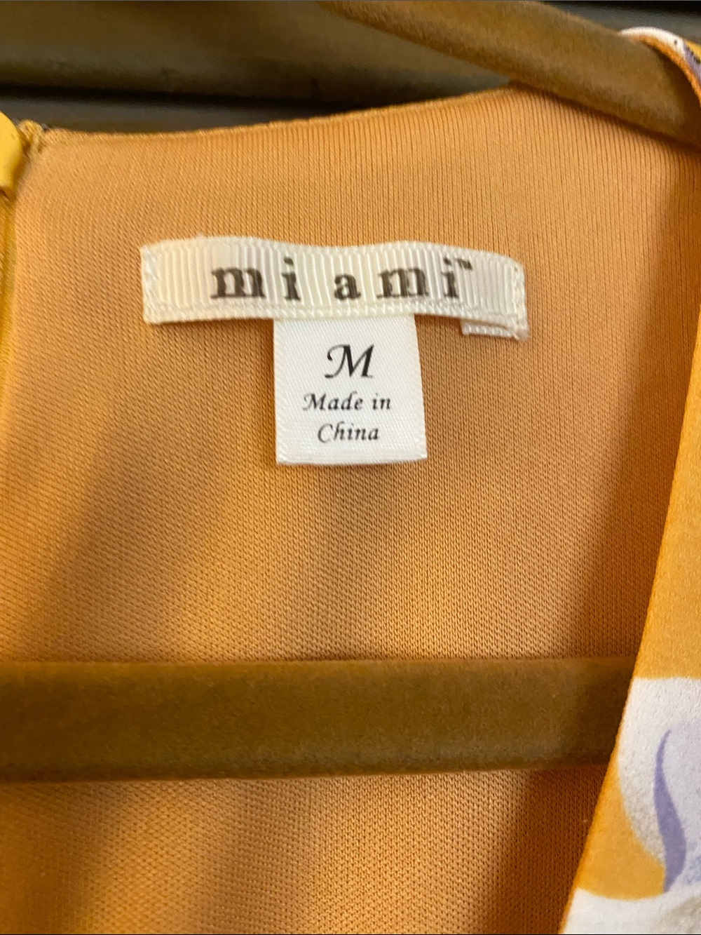 miami Mustard Yellow Floral Twist-Front Midi Dress - Picture 2 of 4